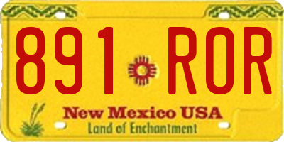 NM license plate 891ROR
