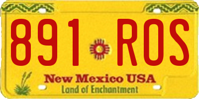NM license plate 891ROS