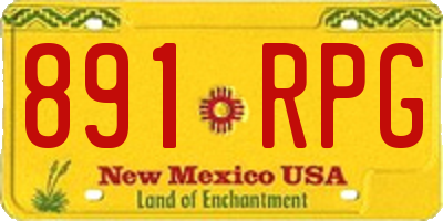 NM license plate 891RPG