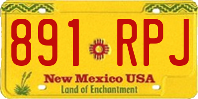 NM license plate 891RPJ