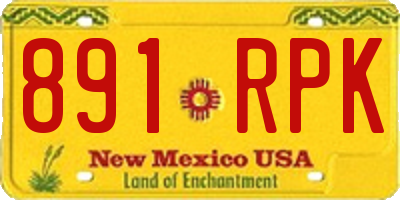 NM license plate 891RPK
