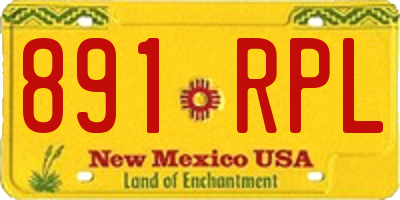NM license plate 891RPL