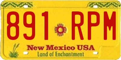NM license plate 891RPM