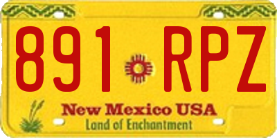 NM license plate 891RPZ