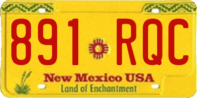 NM license plate 891RQC