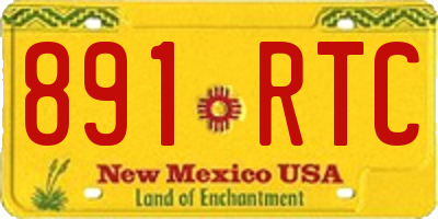 NM license plate 891RTC
