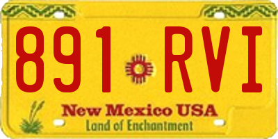 NM license plate 891RVI