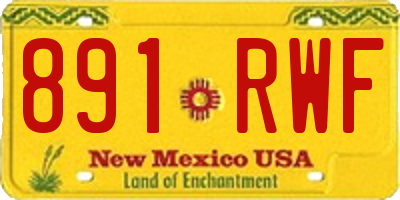 NM license plate 891RWF