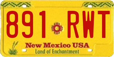 NM license plate 891RWT