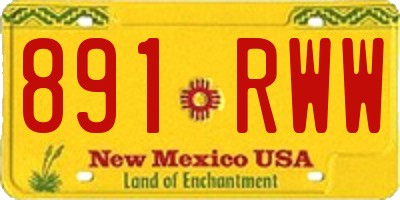 NM license plate 891RWW