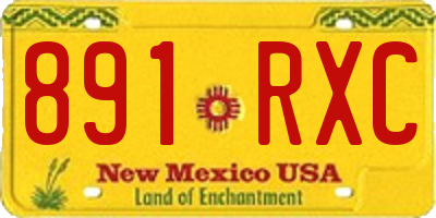 NM license plate 891RXC