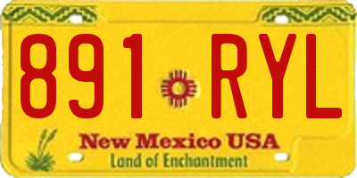 NM license plate 891RYL