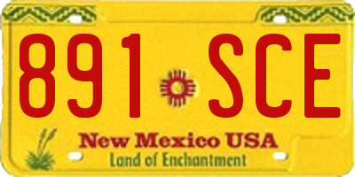 NM license plate 891SCE