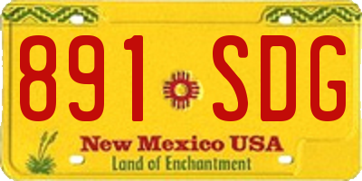NM license plate 891SDG