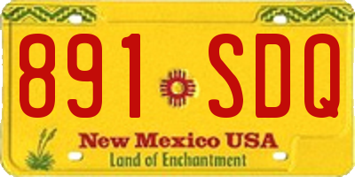 NM license plate 891SDQ