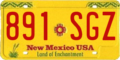 NM license plate 891SGZ
