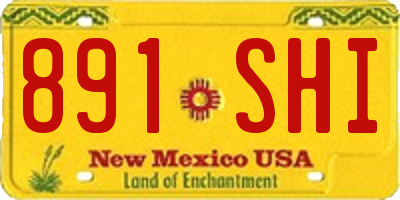 NM license plate 891SHI