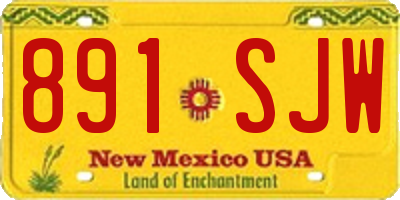 NM license plate 891SJW