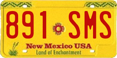 NM license plate 891SMS