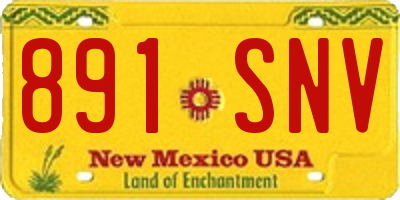 NM license plate 891SNV
