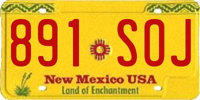 NM license plate 891SOJ