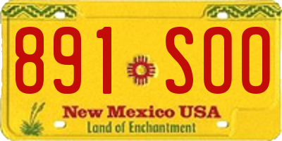 NM license plate 891SOO