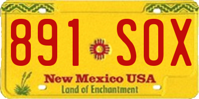NM license plate 891SOX