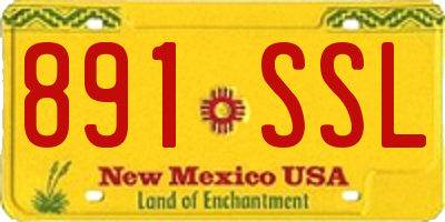 NM license plate 891SSL