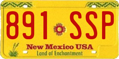 NM license plate 891SSP
