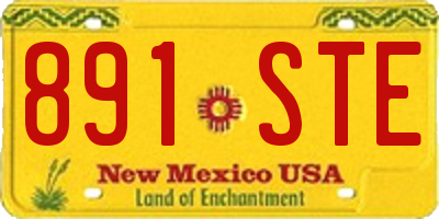NM license plate 891STE
