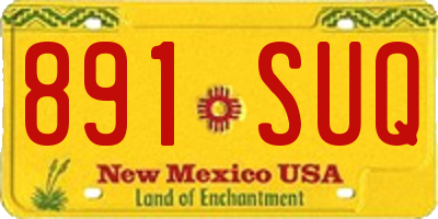 NM license plate 891SUQ