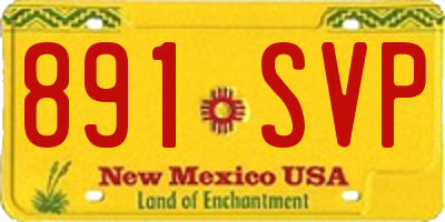 NM license plate 891SVP