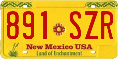 NM license plate 891SZR