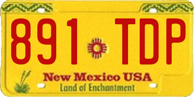 NM license plate 891TDP