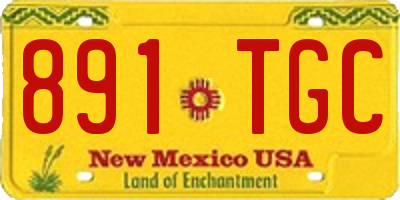 NM license plate 891TGC