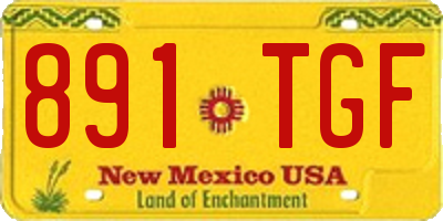 NM license plate 891TGF