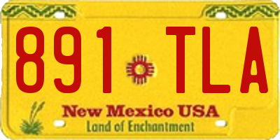 NM license plate 891TLA