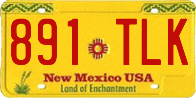 NM license plate 891TLK