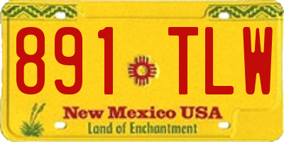NM license plate 891TLW