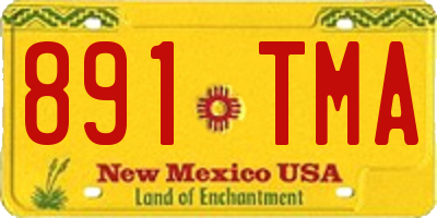 NM license plate 891TMA