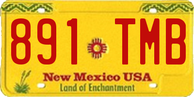 NM license plate 891TMB