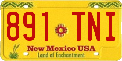 NM license plate 891TNI