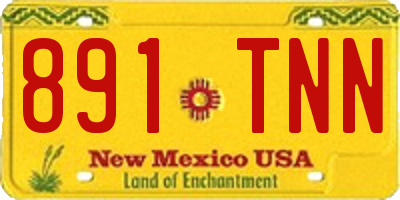 NM license plate 891TNN