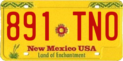 NM license plate 891TNO