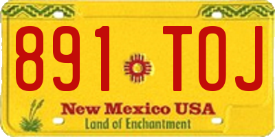 NM license plate 891TOJ