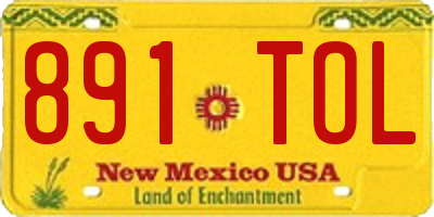 NM license plate 891TOL