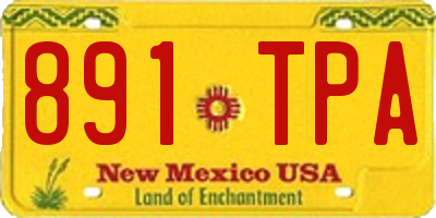 NM license plate 891TPA