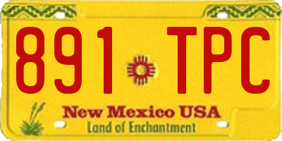 NM license plate 891TPC