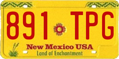 NM license plate 891TPG