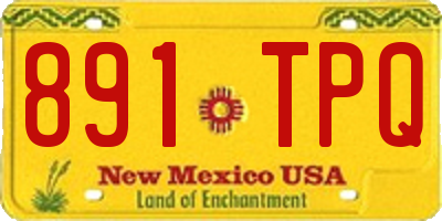 NM license plate 891TPQ